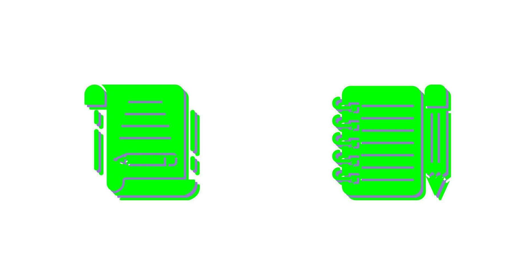 schrijven en checklist icoon vector