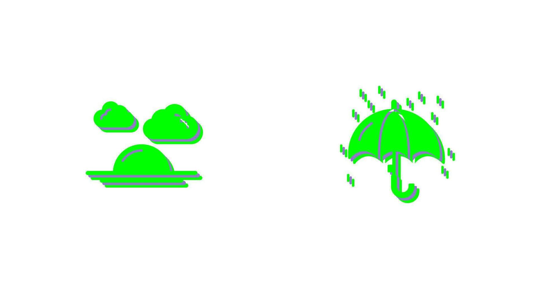 zonneschijn en regenen icoon vector