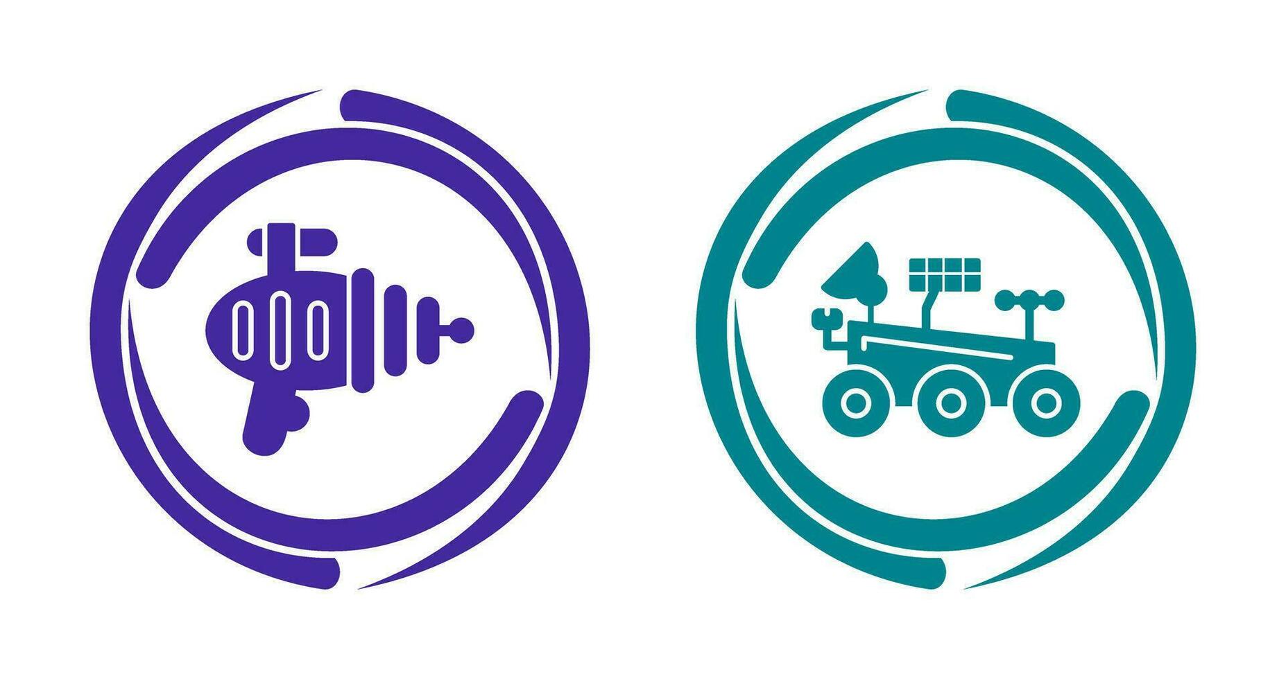 laser geweer Mars rover icoon vector