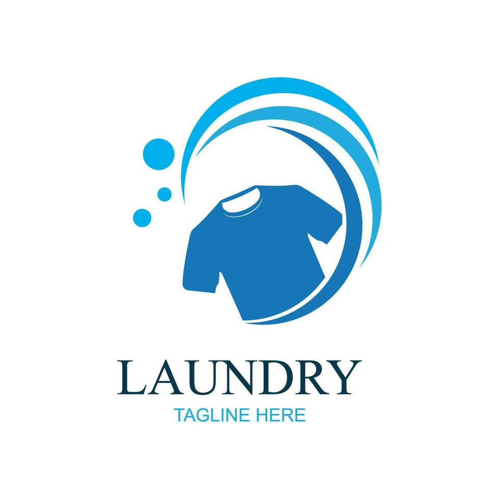 logo ontwerp wasserij icoon het wassen machine met bubbels voor bedrijf kleren wassen reinigt modern sjabloon vector