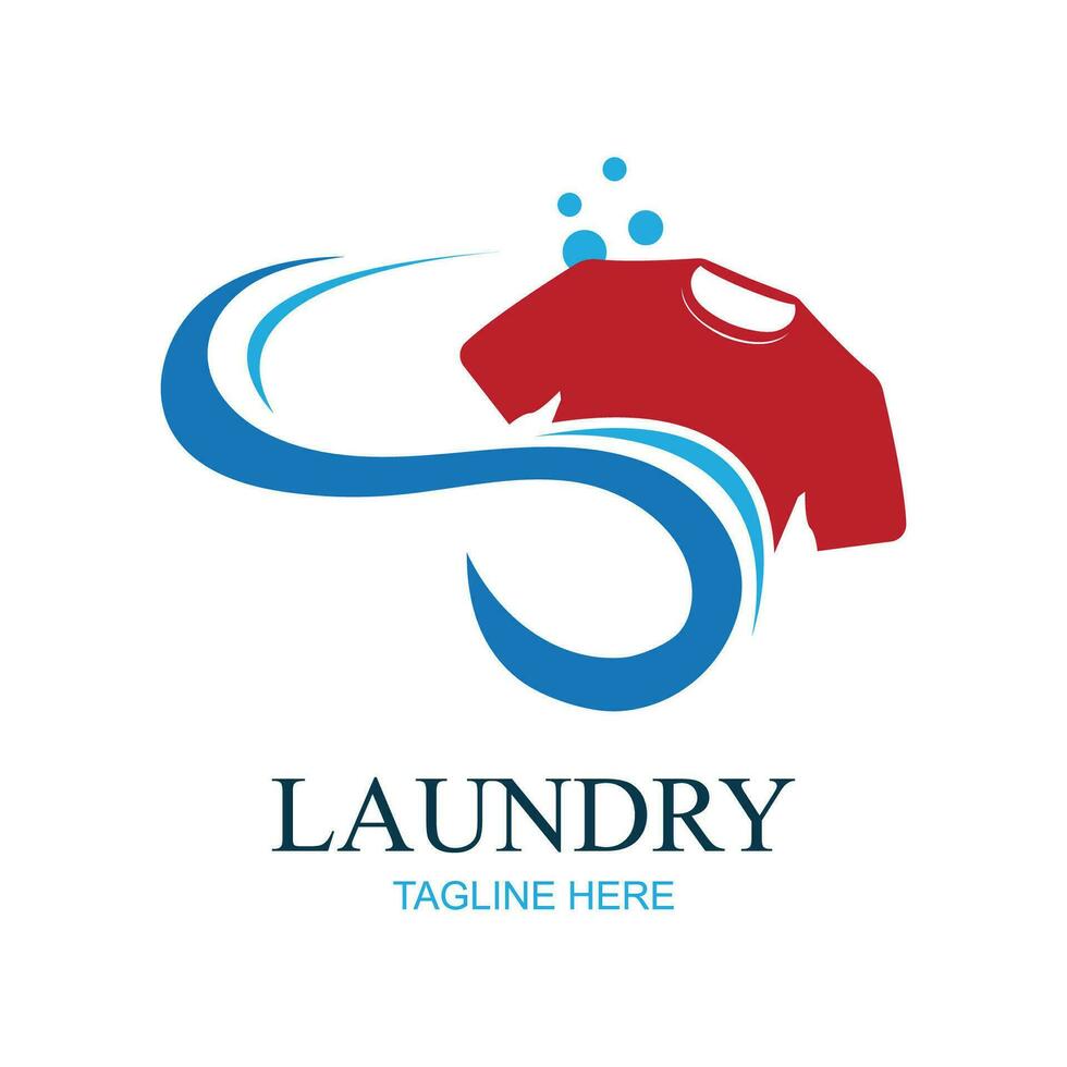 logo ontwerp wasserij icoon het wassen machine met bubbels voor bedrijf kleren wassen reinigt modern sjabloon vector