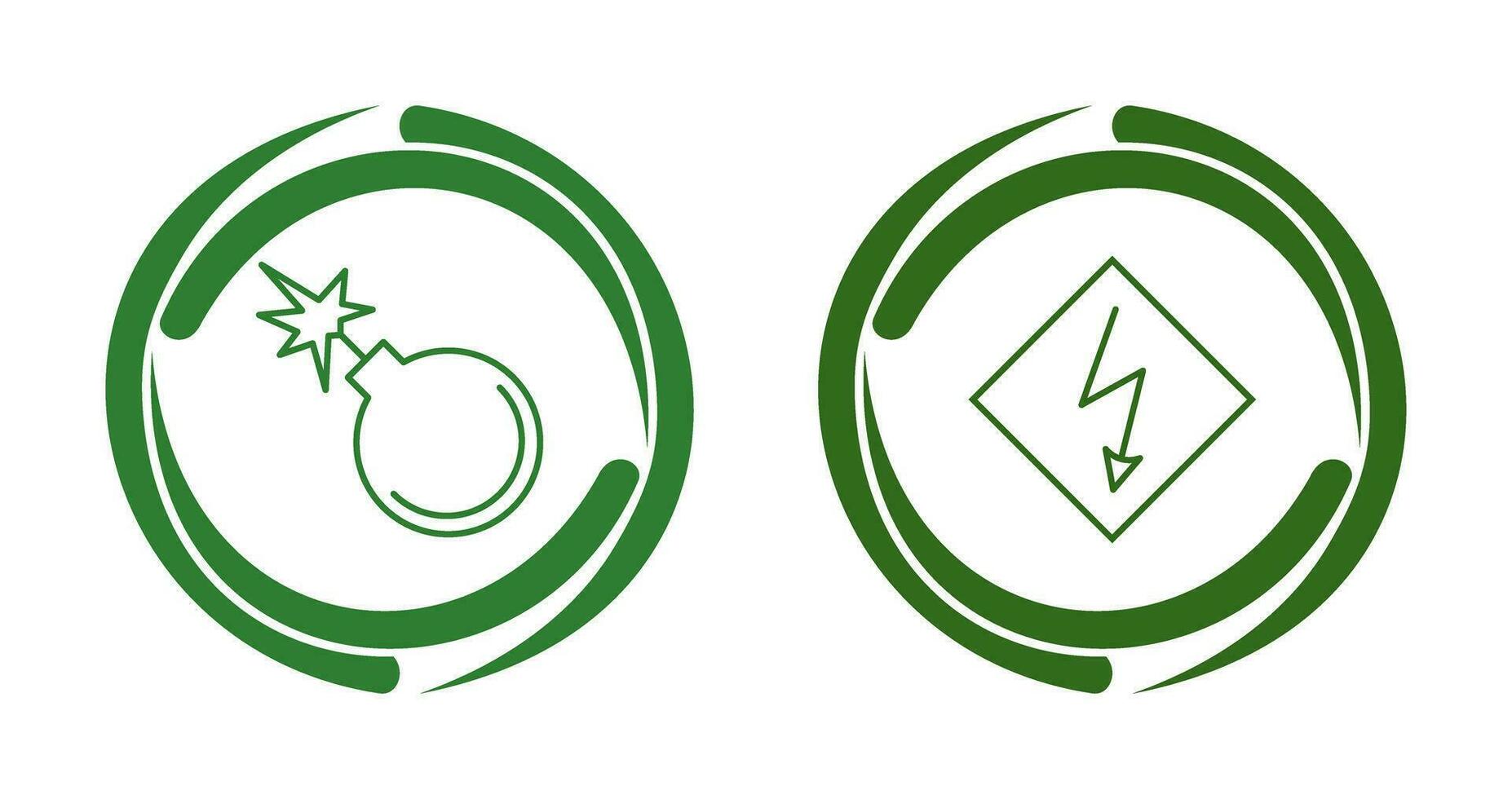 Gevaar van explosie en hoog spanningen icoon vector