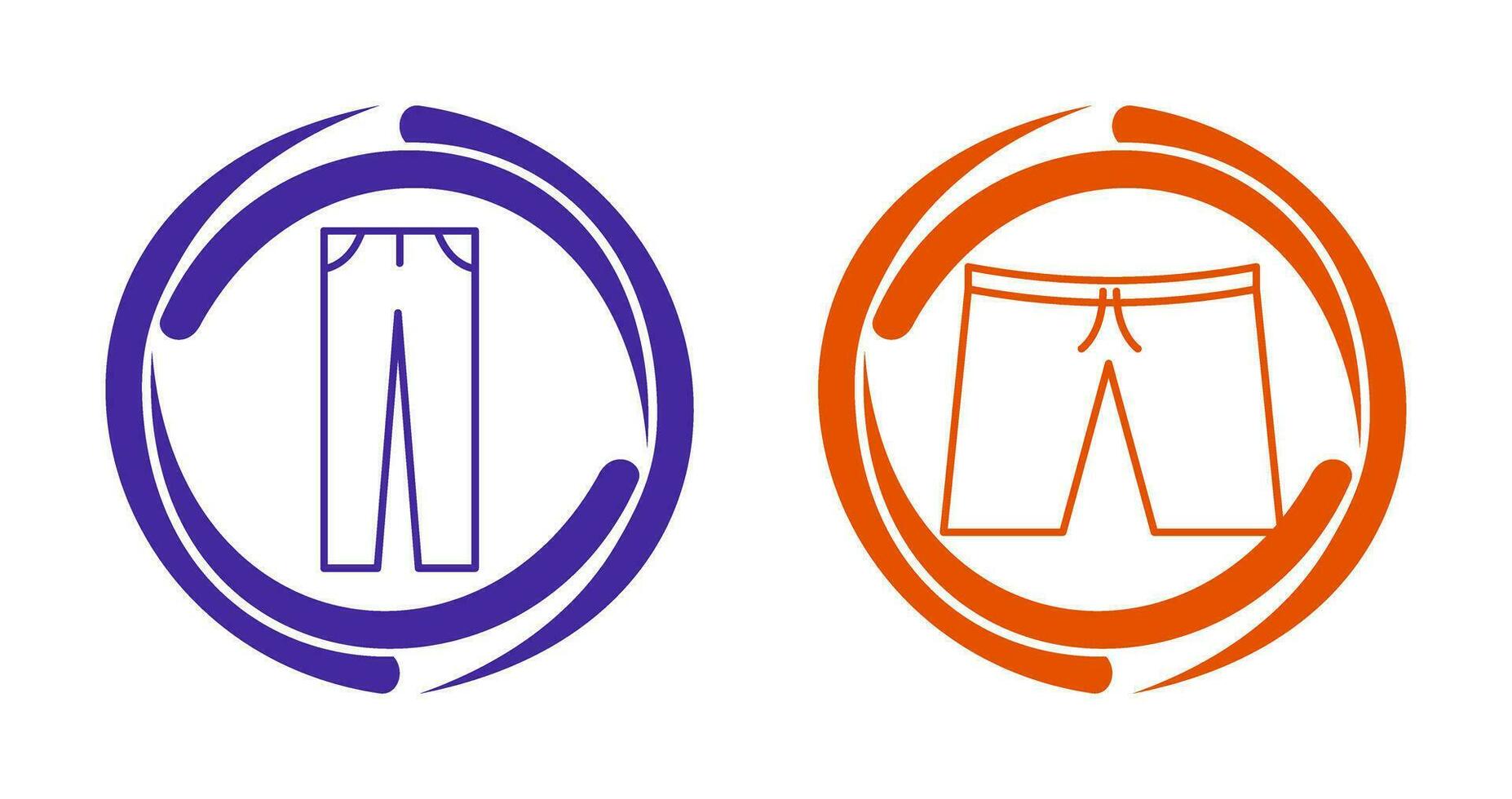 broek en shorts icoon vector