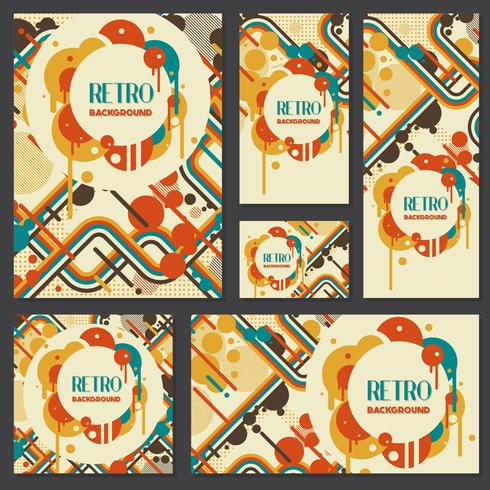 Oude retro vintage stijl achtergrond ontwerpsjabloon vector