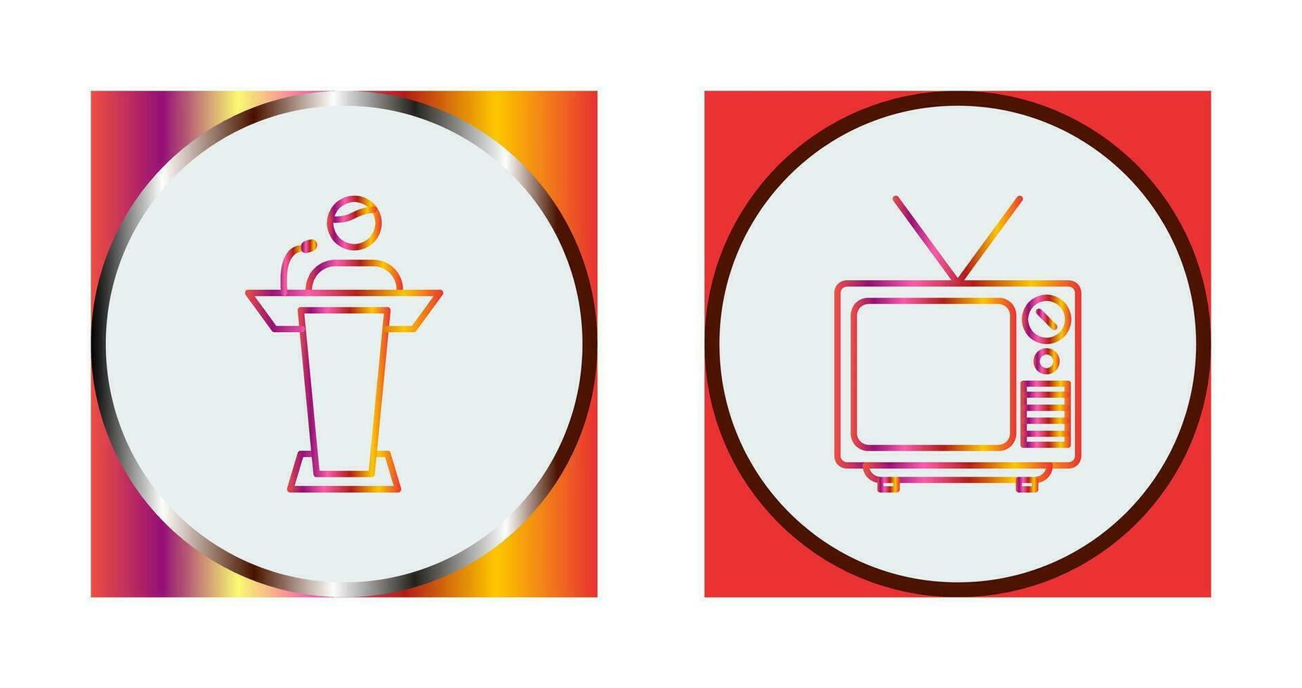 gekozen kandidaat en televisie icoon vector