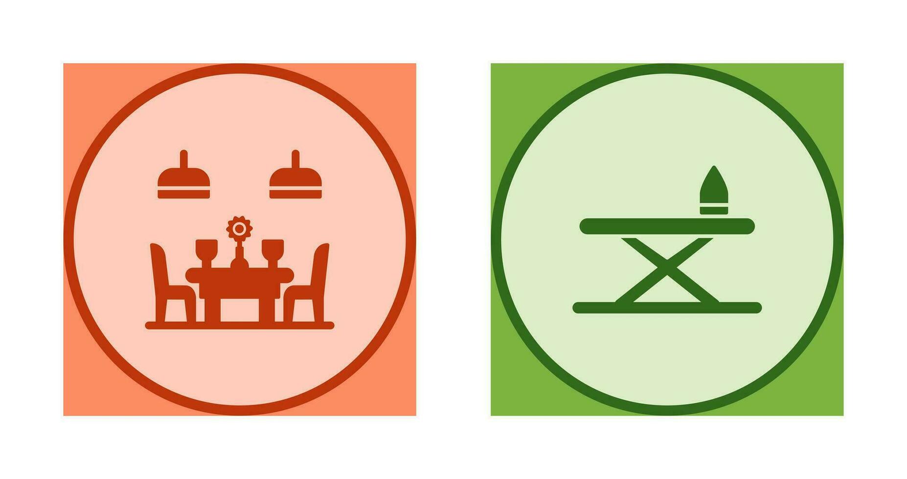 ijzer bord en tafel icoon vector