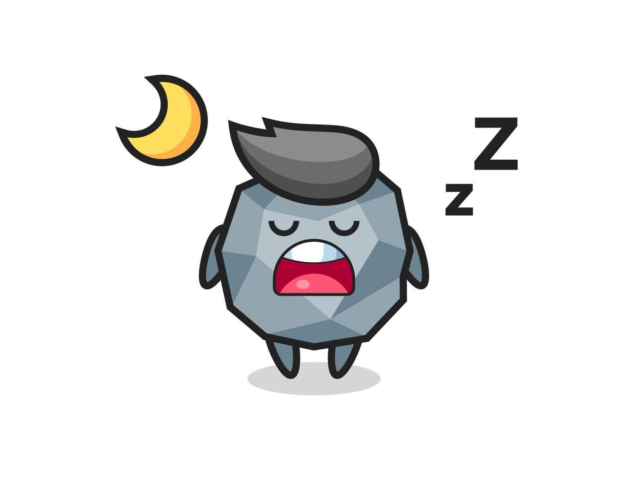 stenen karakter illustratie 's nachts slapen vector