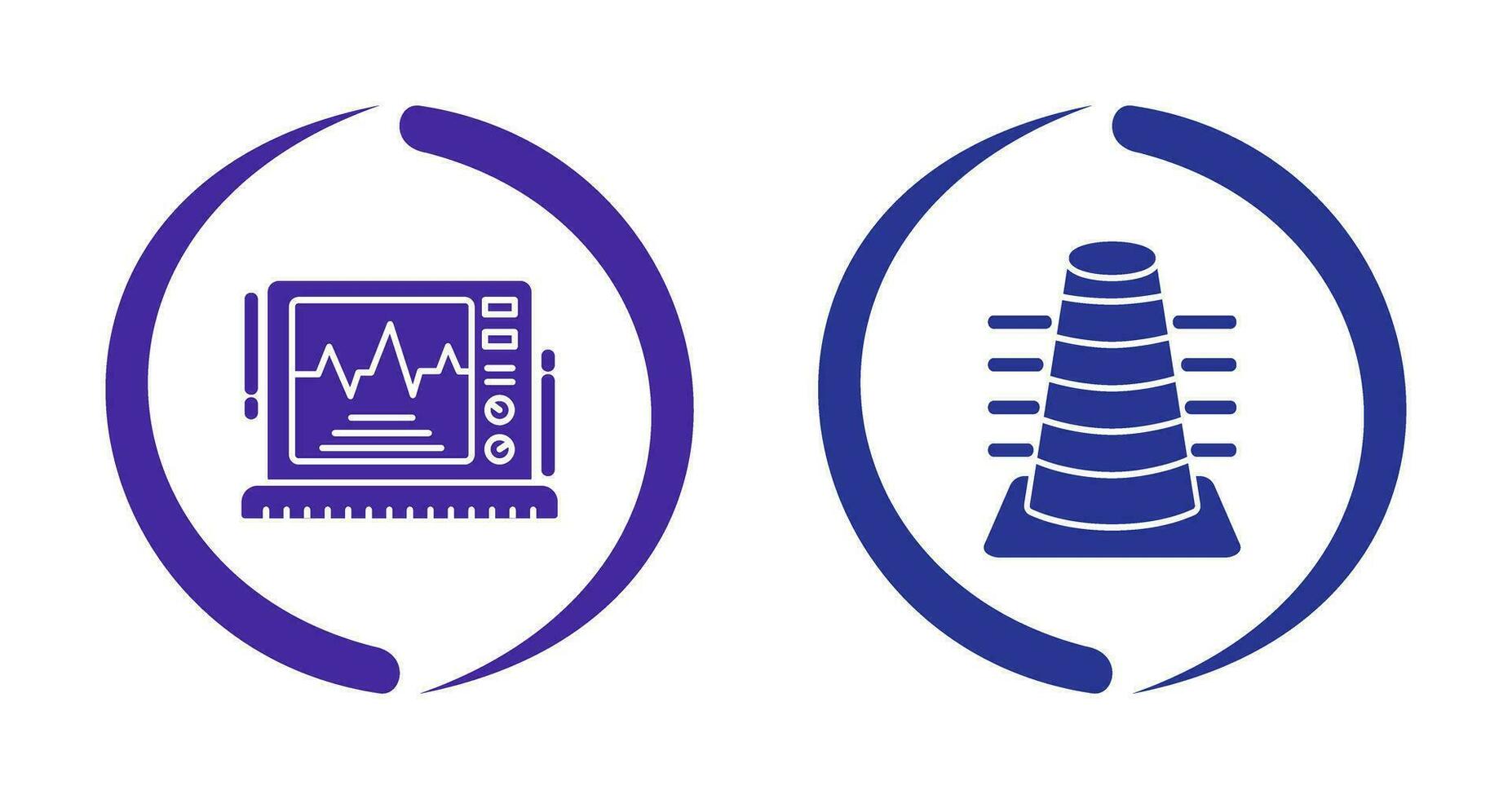 bolder en ekg toezicht houden op icoon vector