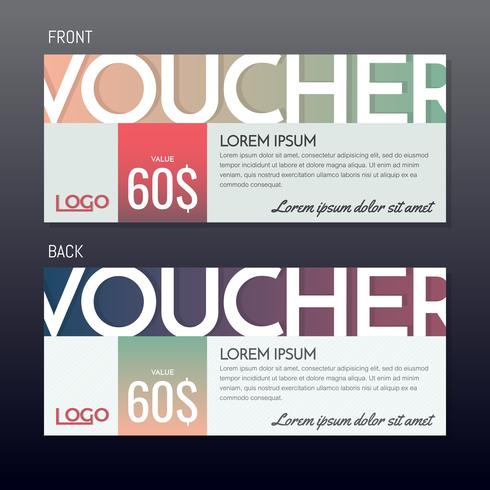 Gift Voucher Vector achtergrond voor banner