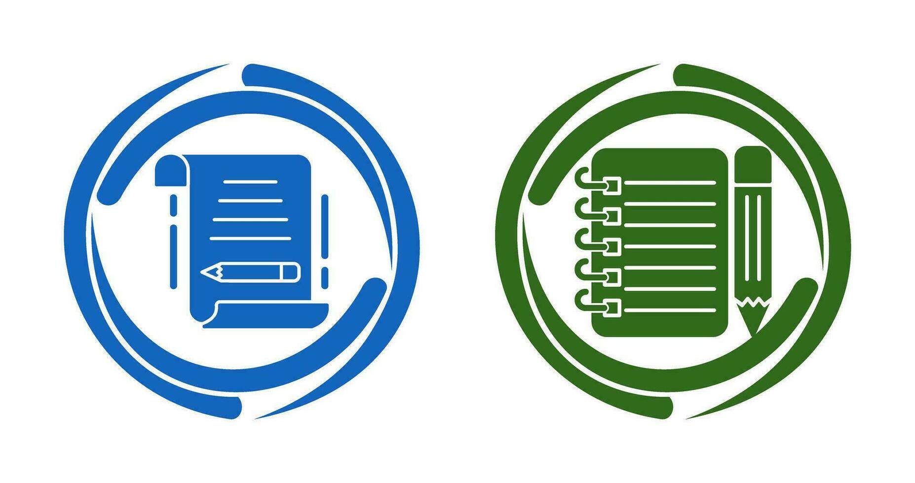 schrijven en checklist icoon vector