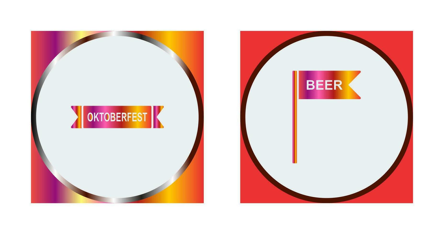 oktoberfeest banier en uithangbord icoon vector