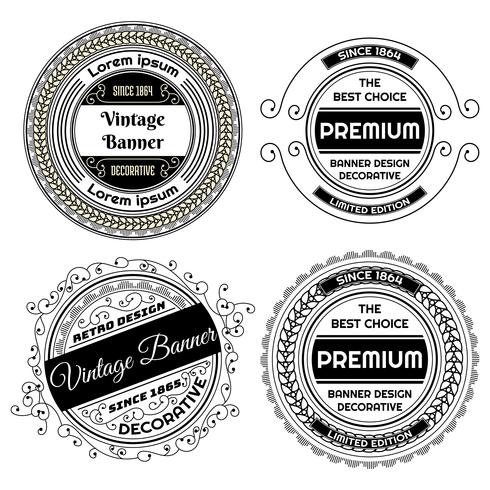 Vintage achtergrond label ontwerpsjabloon vector