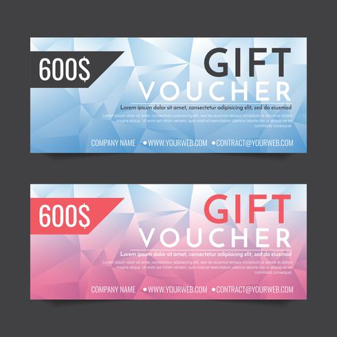 Gift Voucher Vector achtergrond voor banner