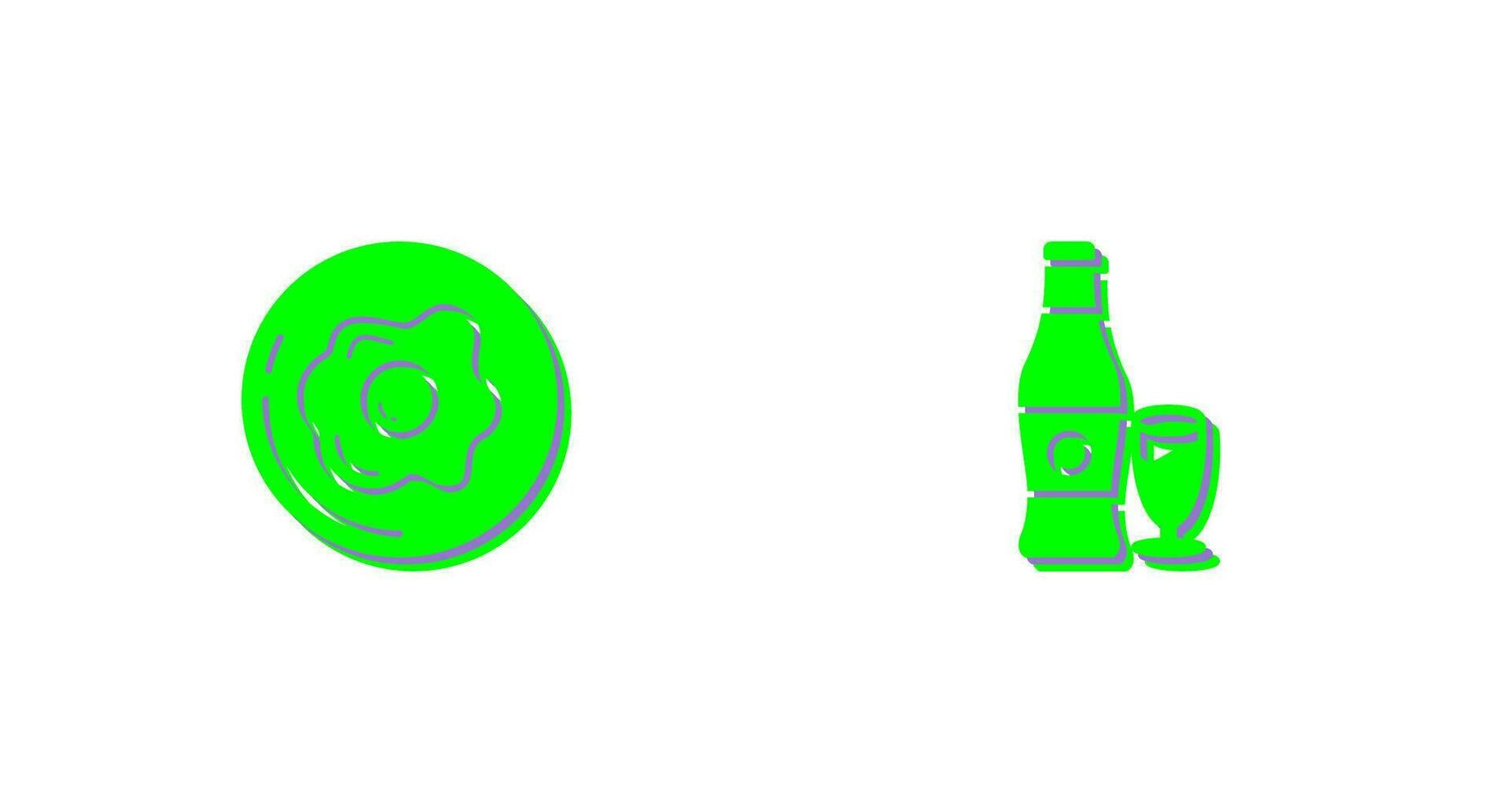 ontbijt en beer icoon vector