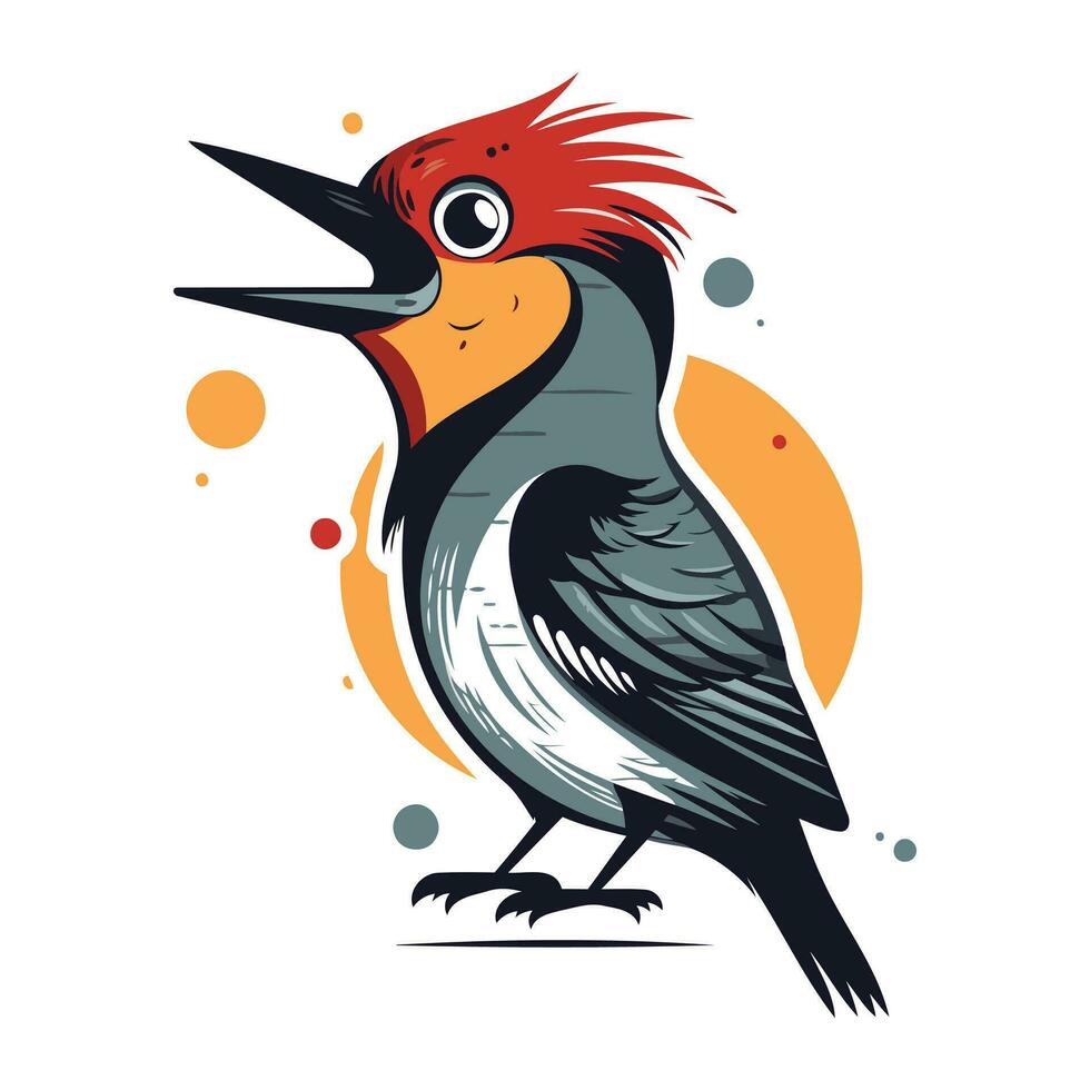 schattig vogel vector illustratie. kleurrijk vogel Aan wit achtergrond.