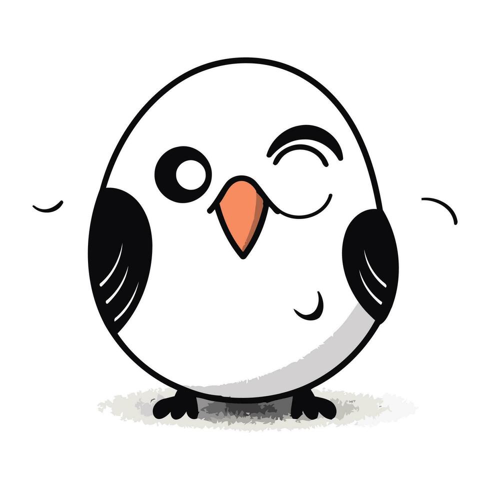 schattig tekenfilm pinguïn geïsoleerd Aan wit achtergrond. vector illustratie.