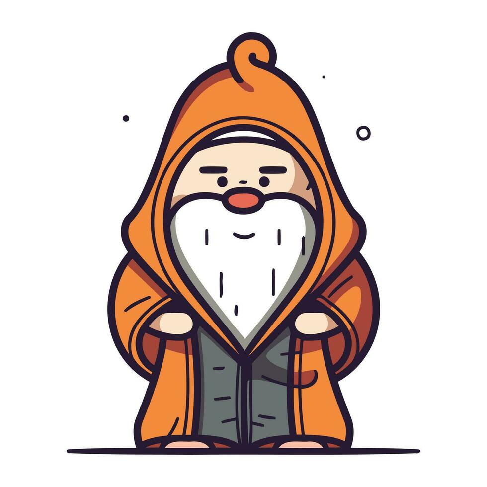 schattig tekenfilm de kerstman claus. vrolijk Kerstmis en gelukkig nieuw jaar. vector illustratie