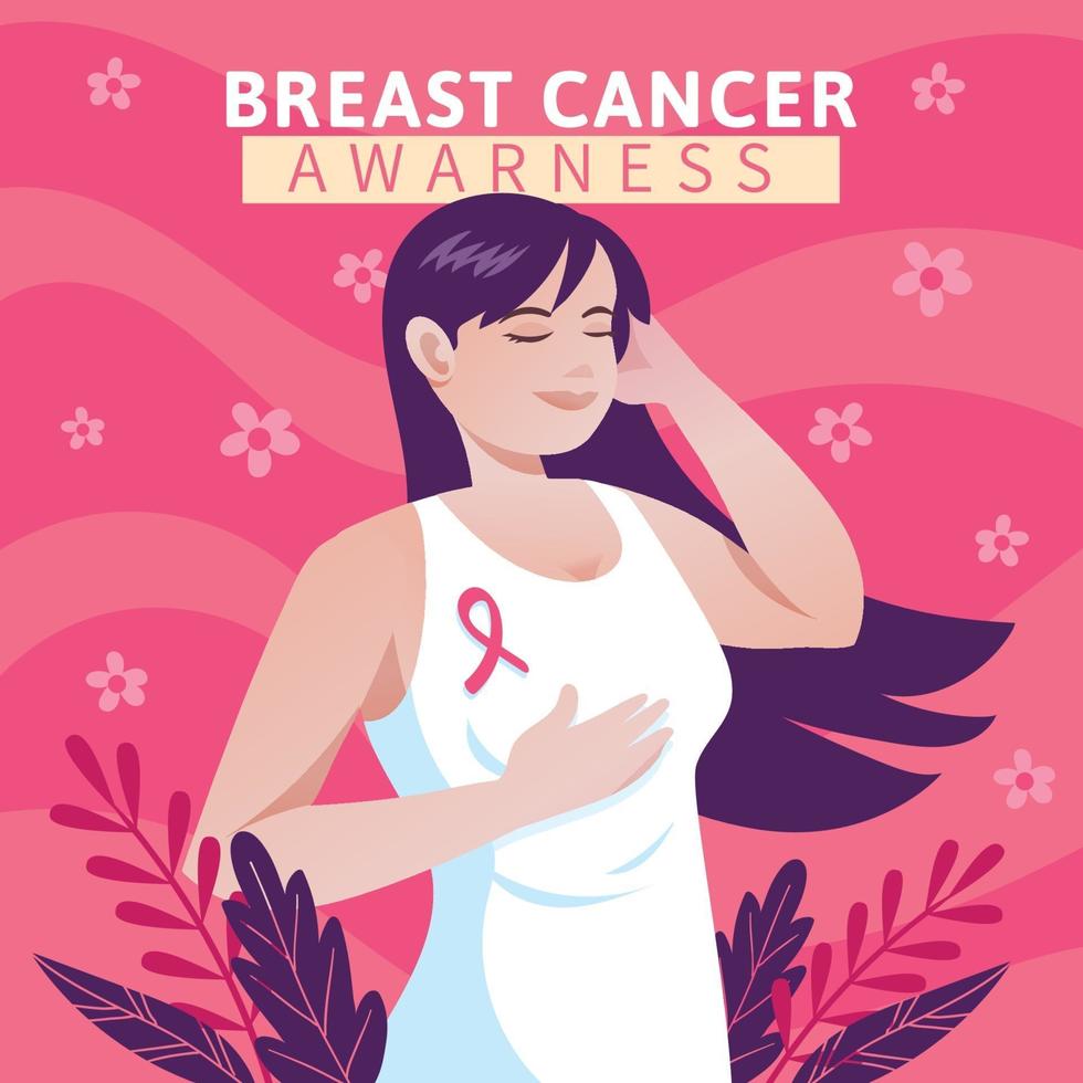 bewustmakingscampagne voor vrouwen en borstkanker vector