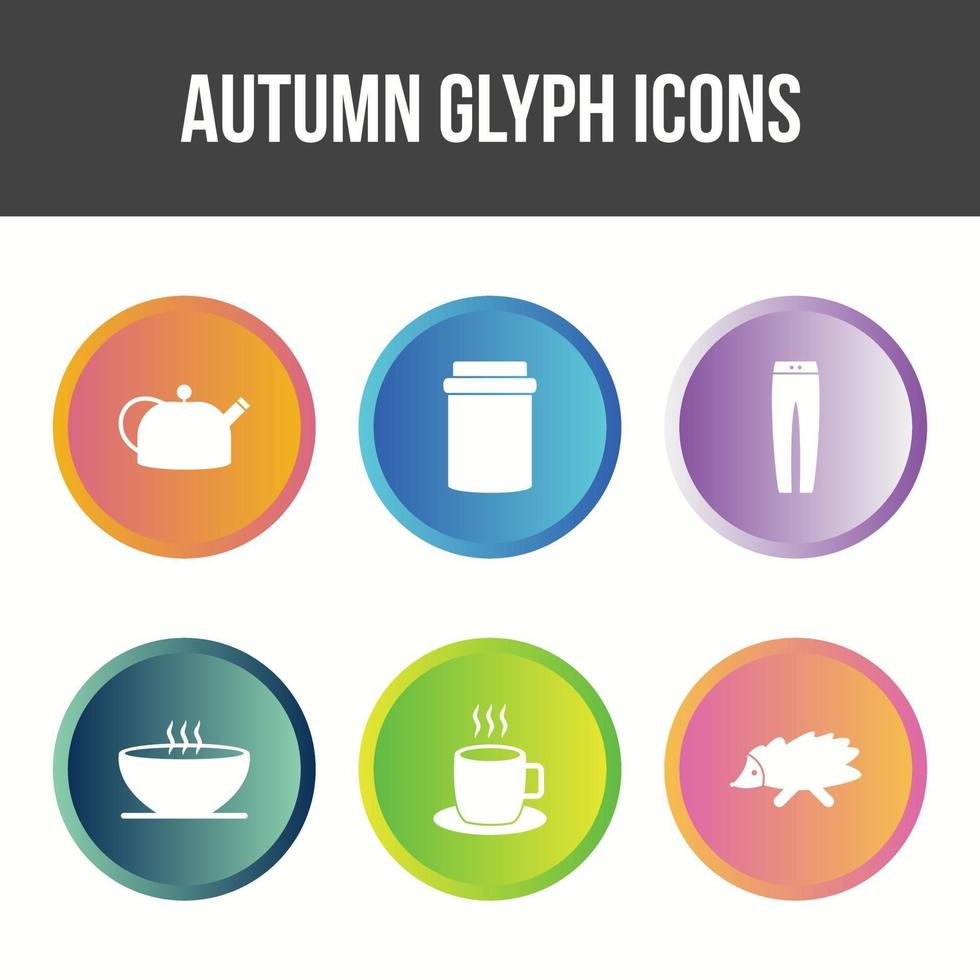 unieke herfst vector icon set