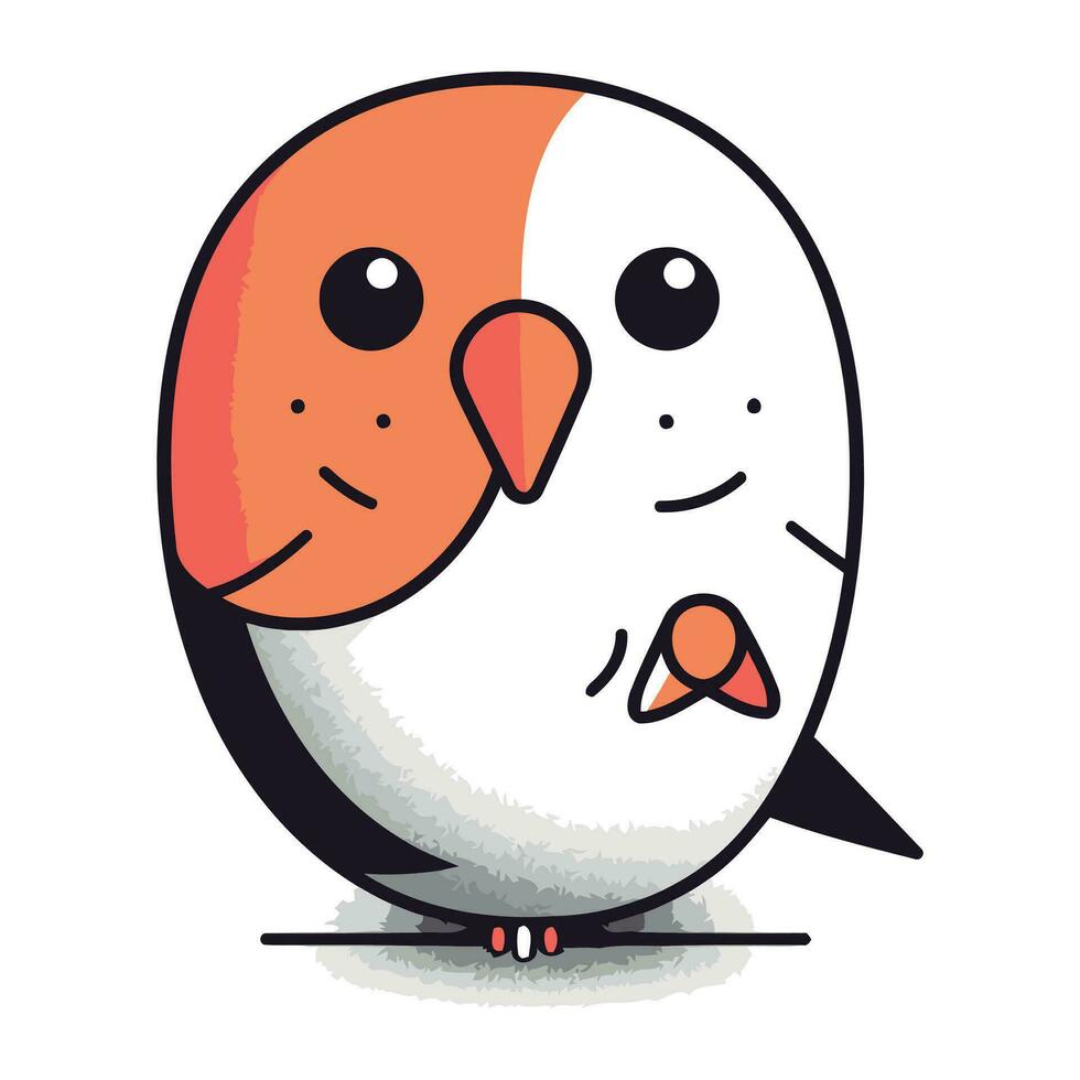 schattig tekenfilm pinguïn. vector illustratie geïsoleerd Aan wit achtergrond.