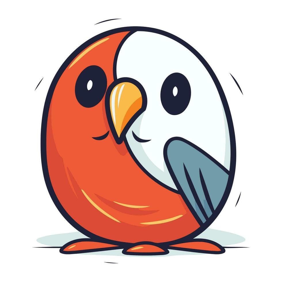 schattig tekenfilm vogel. vector illustratie. geïsoleerd Aan wit achtergrond.