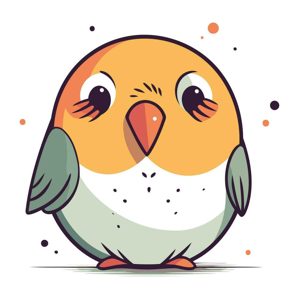 schattig tekenfilm vogel. vector illustratie geïsoleerd Aan een wit achtergrond.