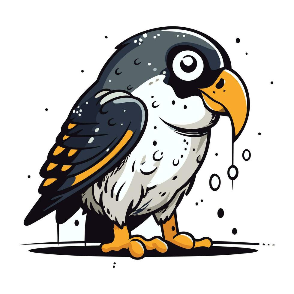 illustratie van een slechtvalk vogel Aan een wit achtergrond vector