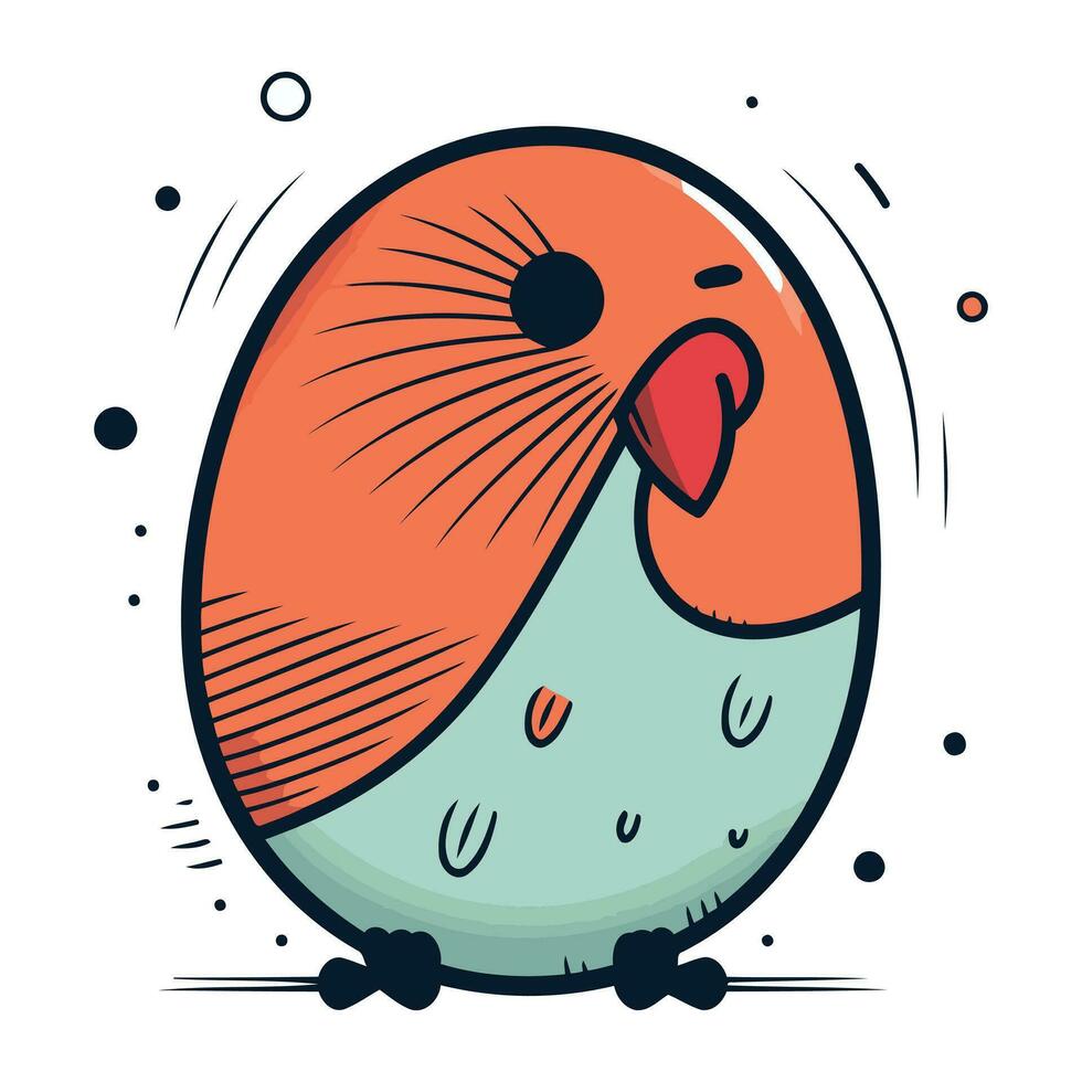 schattig vogel in tekenfilm stijl. vector illustratie geïsoleerd Aan wit achtergrond.