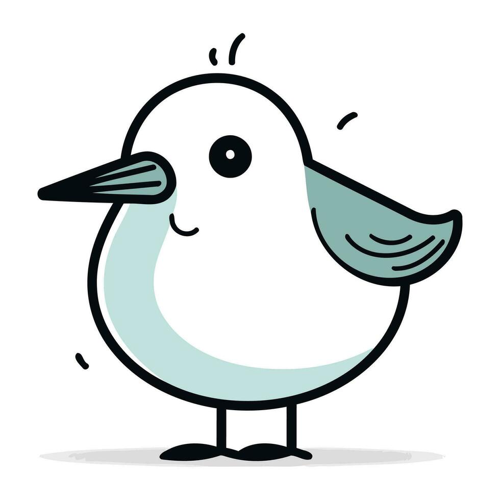 schattig tekenfilm vogel. vector illustratie geïsoleerd Aan een wit achtergrond.