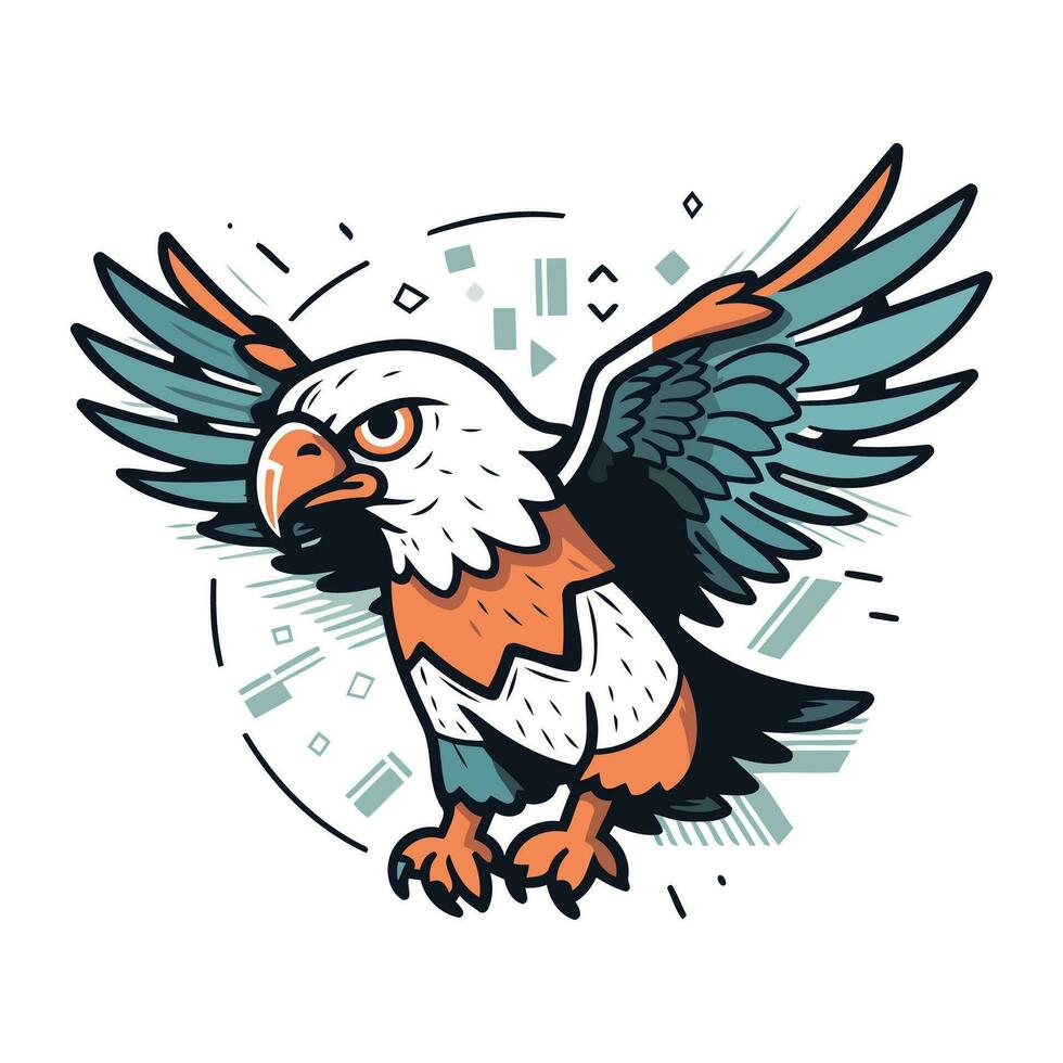 adelaar mascotte. vector illustratie van een Amerikaans adelaar vogel.