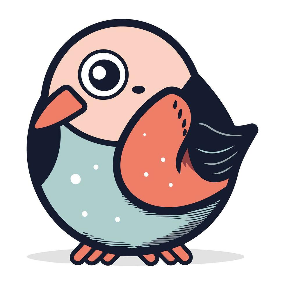 schattig tekenfilm vogel. vector illustratie geïsoleerd Aan een wit achtergrond.