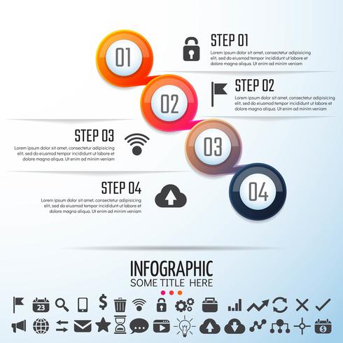 Cirkel Infographics ontwerpsjabloon vector