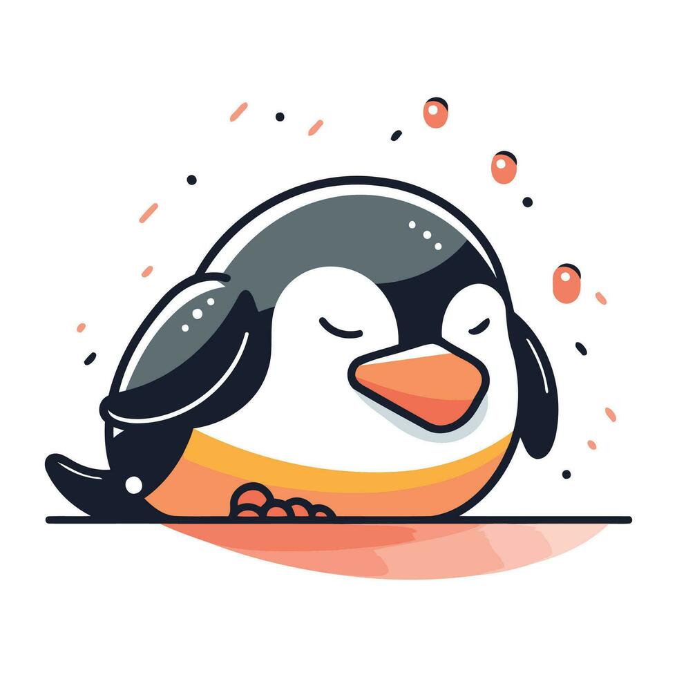 schattig pinguïn. vector illustratie in een vlak tekenfilm stijl.
