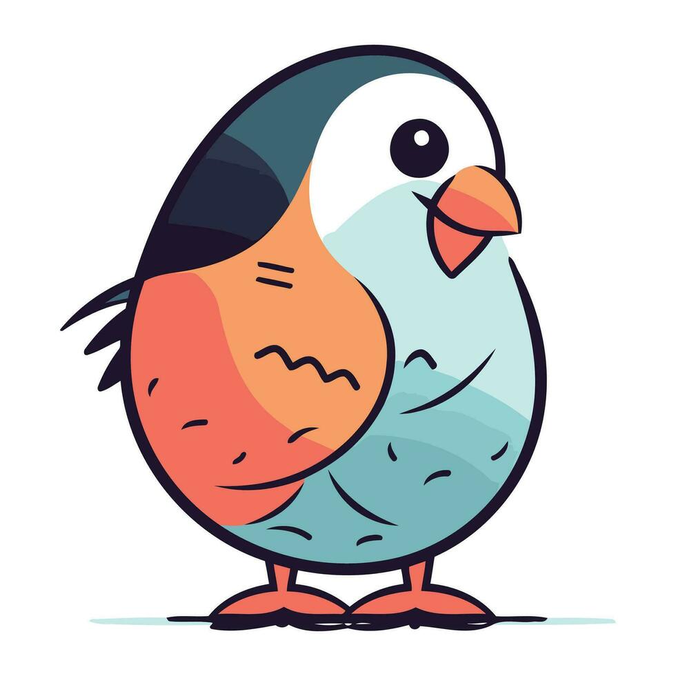 goudvink vogel. schattig tekenfilm karakter. vector illustratie.