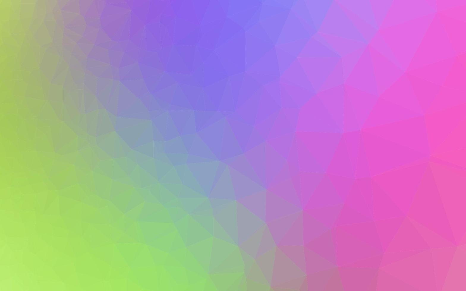 licht veelkleurig, regenboog vector driehoek mozaïek dekking.