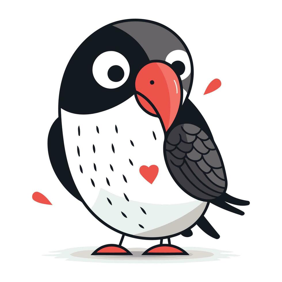 schattig pinguïn vector illustratie. schattig tekenfilm pinguïn.