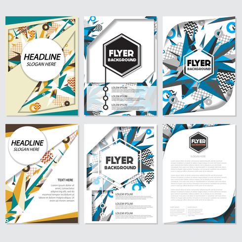 Laag Poly Flyer stijl achtergrond ontwerpsjabloon vector