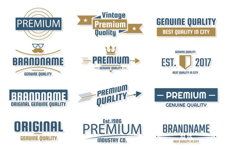 Vintage Retro Vector Logo voor banner