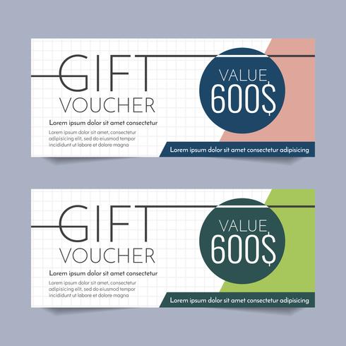 Gift Voucher Vector achtergrond voor banner