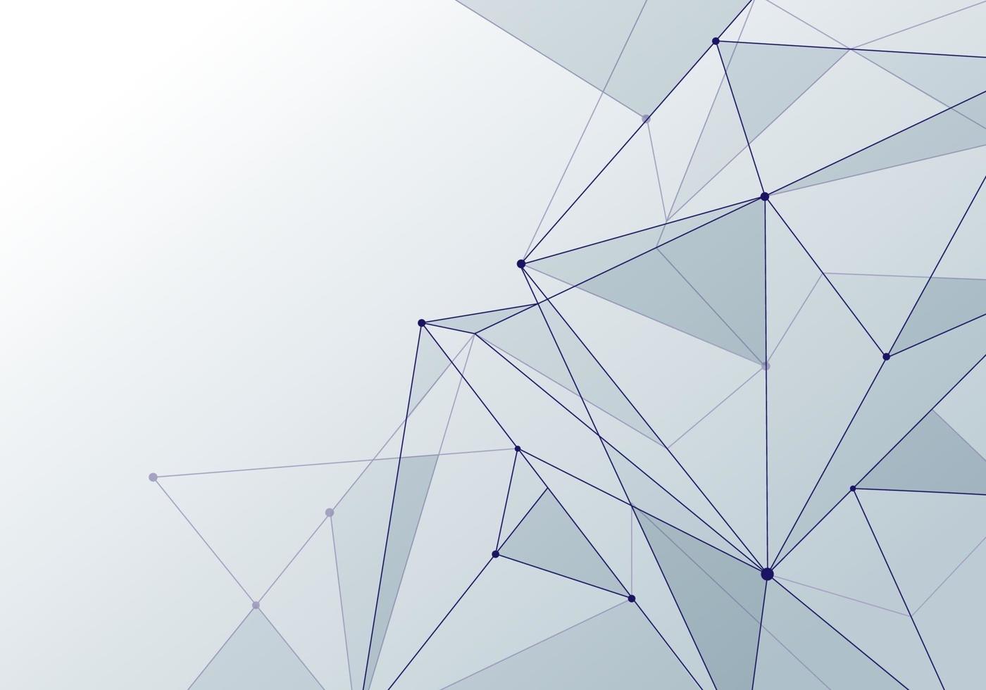 abstracte achtergrond technologie wit laag poly verbinding met knooppunten vector