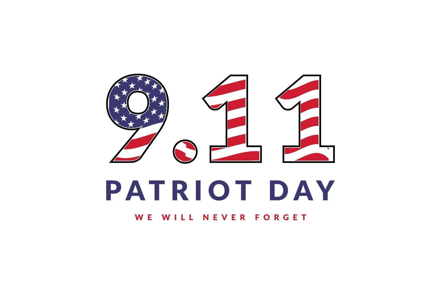 vectorillustratie 9.11 patriot dag banner vector