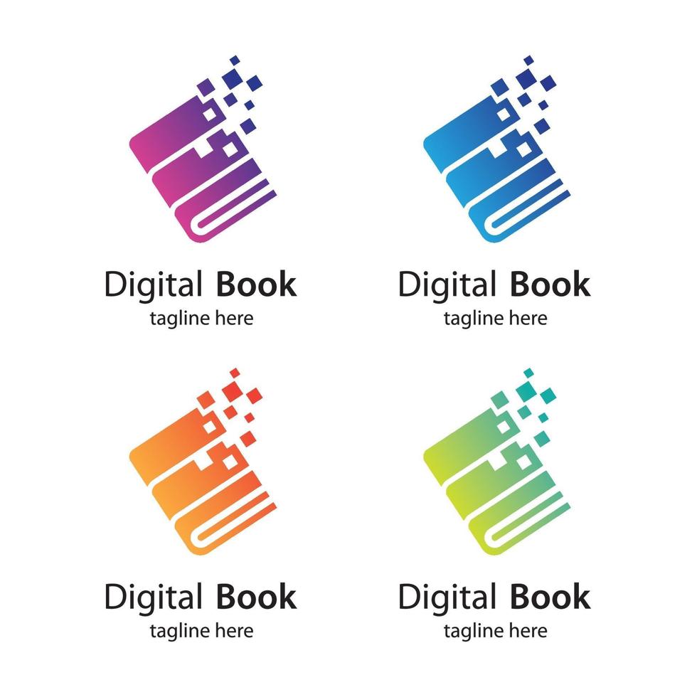 digitale boek logo technologie vector icon