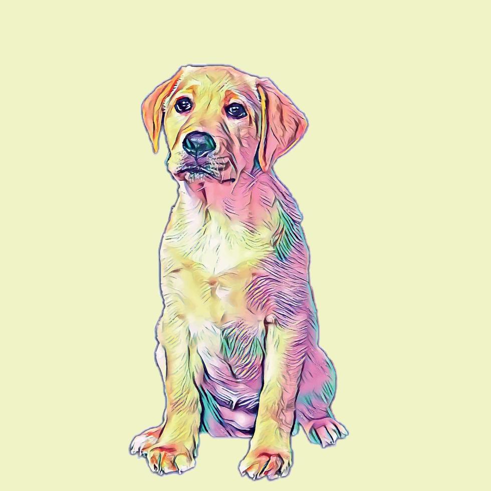 Labrador ras puppy illustratie vector