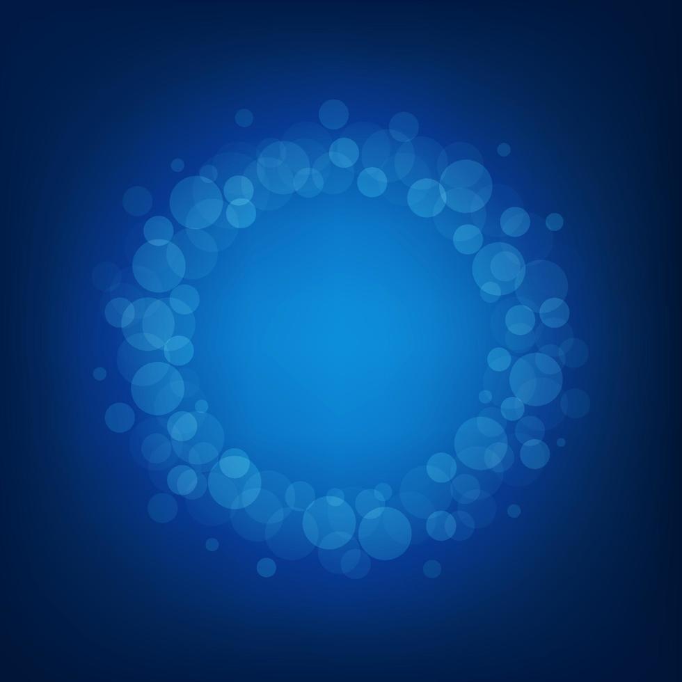 blauwe achtergrond met bokeh. vector illustratie