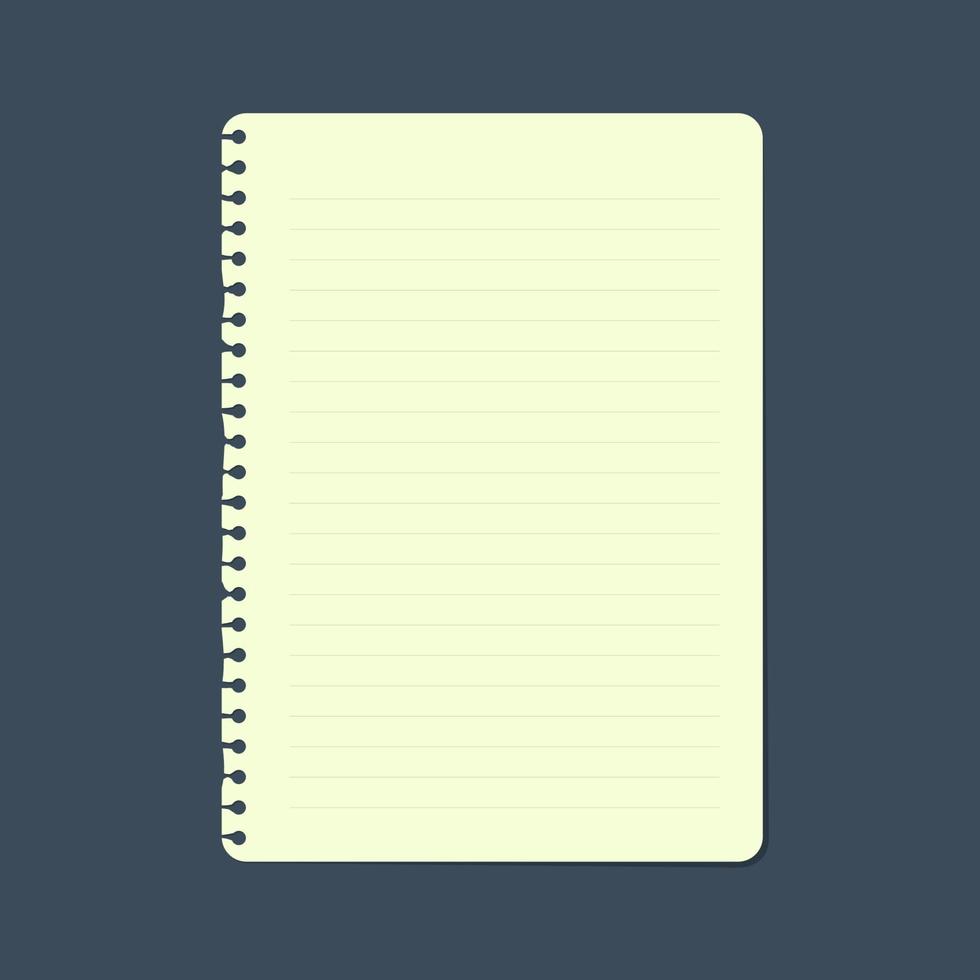 groen lijnpapier met afgeronde hoek. vector illustratie
