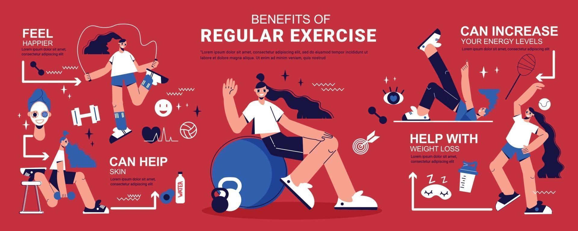 fitness infographic banner vector