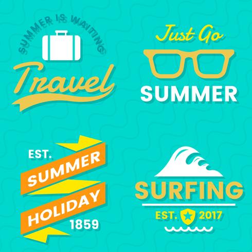 Zomer Retro Vector Logo voor banner