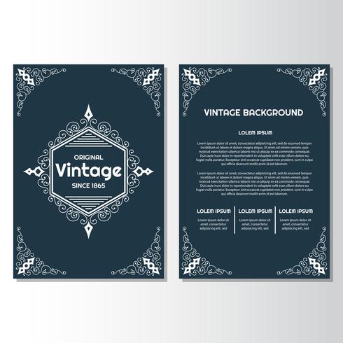 Vintage flyer achtergrond ontwerpsjabloon vector