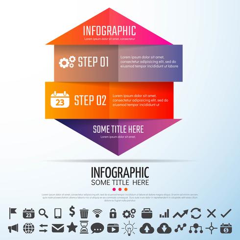 Geometrische Infographics ontwerpsjabloon vector