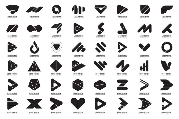 Modern minimaal Vectorembleem voor banner vector